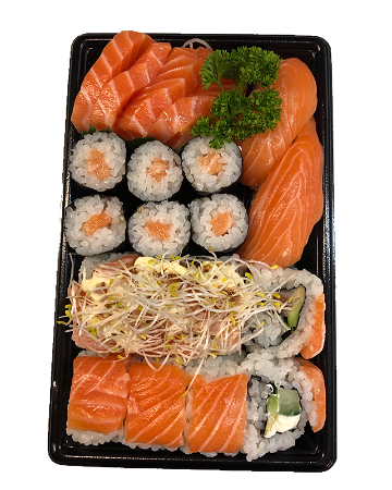 Salmon sushi & sashimi box (21 st./pcs.)